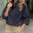 thumbnail image 4 of IUYRTFE Women's Zip Up Hooded Jacket Long Sleeve Casual Lightweight Outerwear Coat, 4 of 6