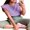 Purple, variant on Hirigin Women Padded Shoulder T-Shirts Sleeveless Crewneck Vest Cotton Tank Top