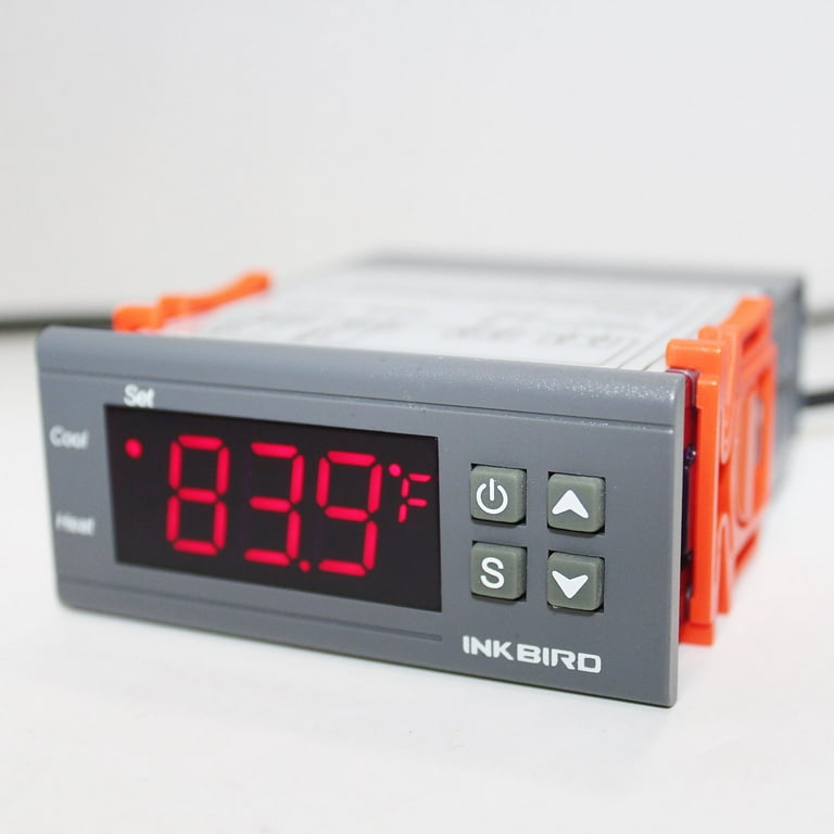 INKBIRD ITC-1000 All-Purpose Digital Temperature Controller Fahrenheit and  Centigrade Thermostat with Sensor 2 Relays for Refrigerator Fermenter 110V  - Walmart.com