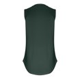 thumbnail image 3 of Homenesgenics Tank Tops for Women under $5 Women's Classic Round Neck Collar Solid Color Sleeveless T-Shirt Tank Blouse Green L, 3 of 4
