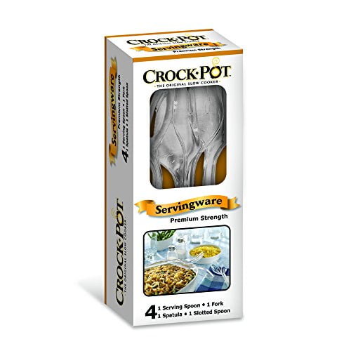 Crock-Pot Premium Strength 4 Piece Slow Cooker Servingware, Clear
