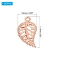 thumbnail image 2 of Uxcell Leaf Pendants, 50 Pack Metal Tree Leaf Beads Bulk Leaves Charm Mesh for Jewelry Making, Rose Gold, 2 of 7