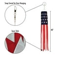 thumbnail image 3 of In the Breeze 4112 — Stars and Stripes Windsock — 40 in. H x 6 in. W — Colorful Patriotic Windsock for Yards and Gardens, 3 of 5