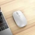 thumbnail image 5 of SHENGXINY Wireless Mouse Clearance Wireless Mouse Office Computer Reable Dual Modes Mute Button Design Low Power Stable A Wide Range of Devices White, 5 of 7