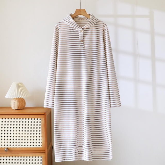 Camisón largo de manga larga con capucha para mujer, bata de baño holgada de invierno para el hogar, camisón de poliéster para mujer.