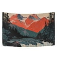 thumbnail image 6 of Yayeee Tapestry Wall Hanging for Bedroom 60" x 40" Living Room Home Wall Art Decor, Mountains At Dawn, 6 of 7