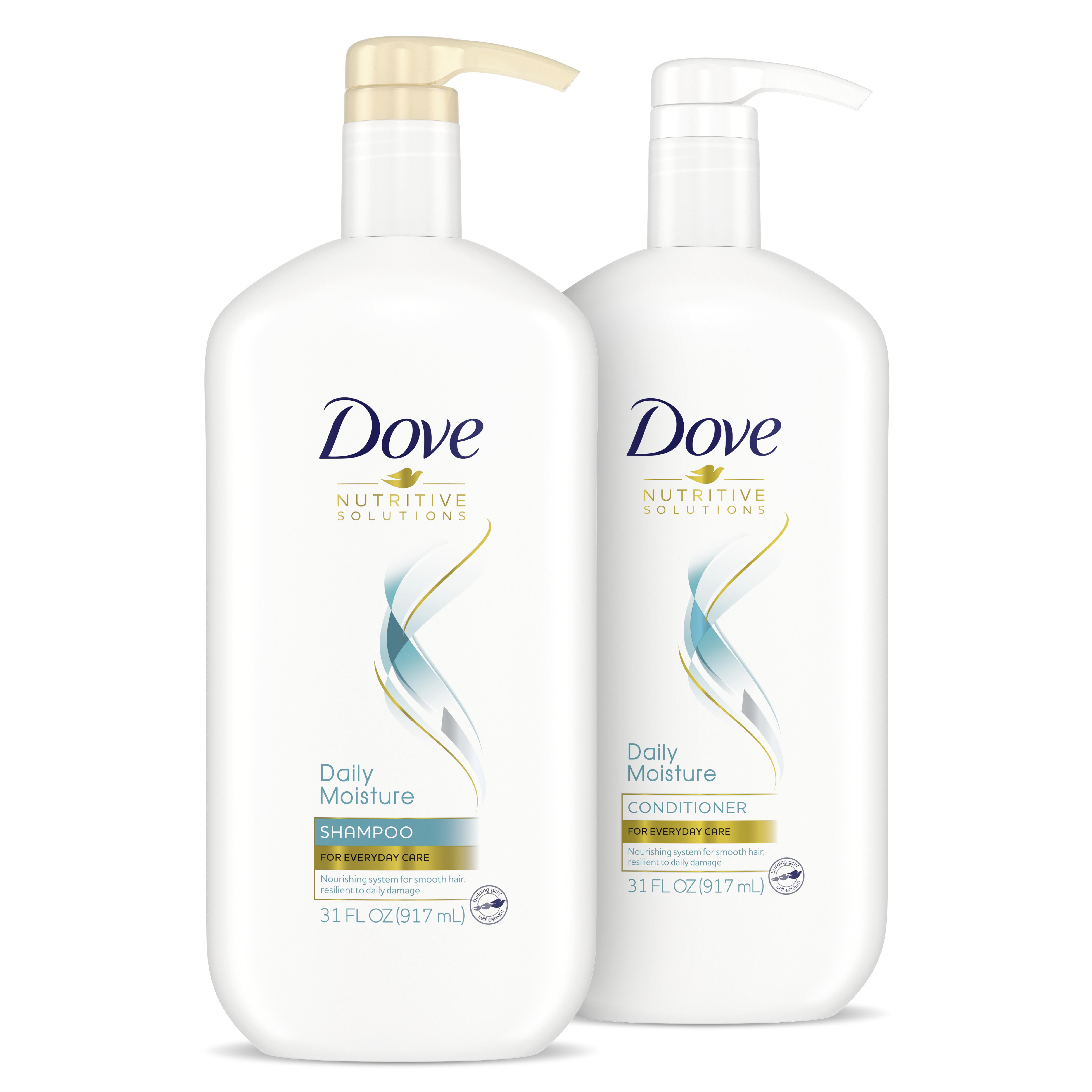 Dove Nutritive Solutions Shampoo and Conditioner with Pump Daily Moisture  31 oz 2 Count