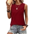 thumbnail image 5 of QIJUNTUO Short Sleeve Shirts for Somen Summer Tank Tops for Women Loose Fit Crew Neck Casual Sleeveless Tops Trendy, 5 of 9