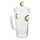 thumbnail image 1 of Jarra de agua de plástico transparente con tapa para té helado, limonada y jugo, ideal para fiestas en casa y restaurantes, con diseño de luna, 1 of 8