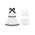 thumbnail image 4 of YUUMIN Kids Tennis Dress Outfits Girls Golf Athletic Dresses and Dance Crop Tops with Booty Shorts White 8, 4 of 5