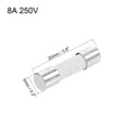 thumbnail image 2 of Automotive Cartridge Fuse 8A 250V 5x20mm Slow Blow Replacement for Car Stereo Audio Alarm Amplifier Ceramic 6pcs, 2 of 2