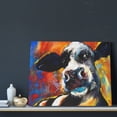 thumbnail image 3 of Xecao Cow for Waterproof Framed Canvas Art - Modern Home Decor with Real Wood Frame for Gifting and Interior Design,Horizontal, 3 of 6