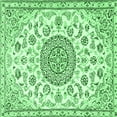 thumbnail image 1 of Ahgly Company Indoor Square Medallion Emerald Green Traditional Area Rugs, 8' Square, 1 of 4