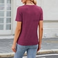 thumbnail image 5 of Icvfdpl Womens T Shirts Slim Fit Short Sleeve With Button Design Striped Pattern Top Casual Wear Dailywear Soft Xl, 5 of 5