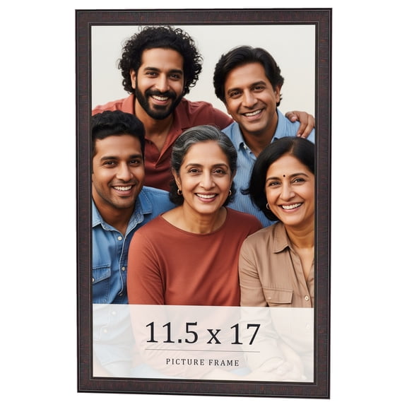 11.5x17 Rustic Brown Real Wood Picture Frame Width 0.75 inches | Interior Frame Depth 0.5 inches |
