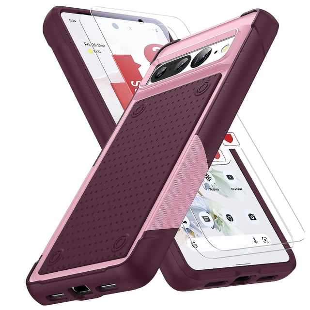 Funda para Google Pixel 7 Pro, doble capa de protección, a prueba de golpes, protección para pantalla y cámara.