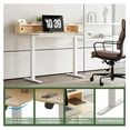 thumbnail image 3 of 2-Tier Height Adjustable 45" Electric Standing Desk - Upgraded Ultra Durable Home Office Large Rectangular Computer Table or Laptop Sit Stand Workstation - Maple 4 FT, 3 of 6