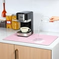 thumbnail image 2 of Pink Coffee Bar Mat - 23.5" x 15.5" Countertop Coffee Accessories with Absorbent Dish Drying Surface For Kitchen Home Decoration, 2 of 6