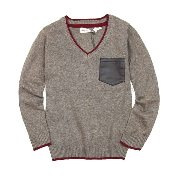 Deux par Deux Boys' Taupe Sweater Maestro!, Sizes 18M-12 - 10