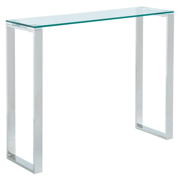 Console en verre/chrome