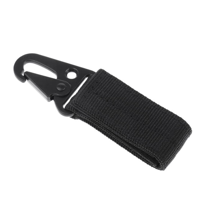 1Pc Canvas Webbing Keychain Buckle Key Hook Clip Buckle Belt,Camping,Hunting Black