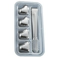 thumbnail image 6 of PONPRNGY Stainless Steel Ice Cubes, 4-PCS Reusable Whiskey Stones, Chilling Stones for Wine with Non-Slip Ice Tongs & Freezer Storage Tray, 6 of 7