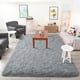 thumbnail image 3 of Alfombra Chicrug 91x152 cm Gris de Peluche Antideslizante 3x5 ft, 3 of 7