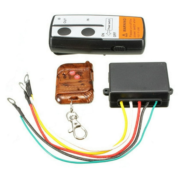 12V Universal Mini Car Wireless Winch Electric Remote Control With Receiver 15m Electric Winch Remote Control Trailer Truck ATV ,Easy to Install