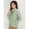 thumbnail image 4 of Wenseny Women’s Long Sleeve Stand-Up Collar Padded Down Puffer Coat Mint Green 4XL, 4 of 8