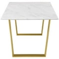 thumbnail image 5 of Meridian Furniture Cameron Stone With White Marble Veneer Top Dining Table, 5 of 7