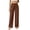 #10 Wine 【Mix, Match & Rotate: Stock Up on Daily Colors】, variant on Women's & Women's Plus Straight Leg Pants, Button Zip Closure Solid Pants with Side Pockets, Lounge Business Casual Office Wear | VerBelle,Army Green L