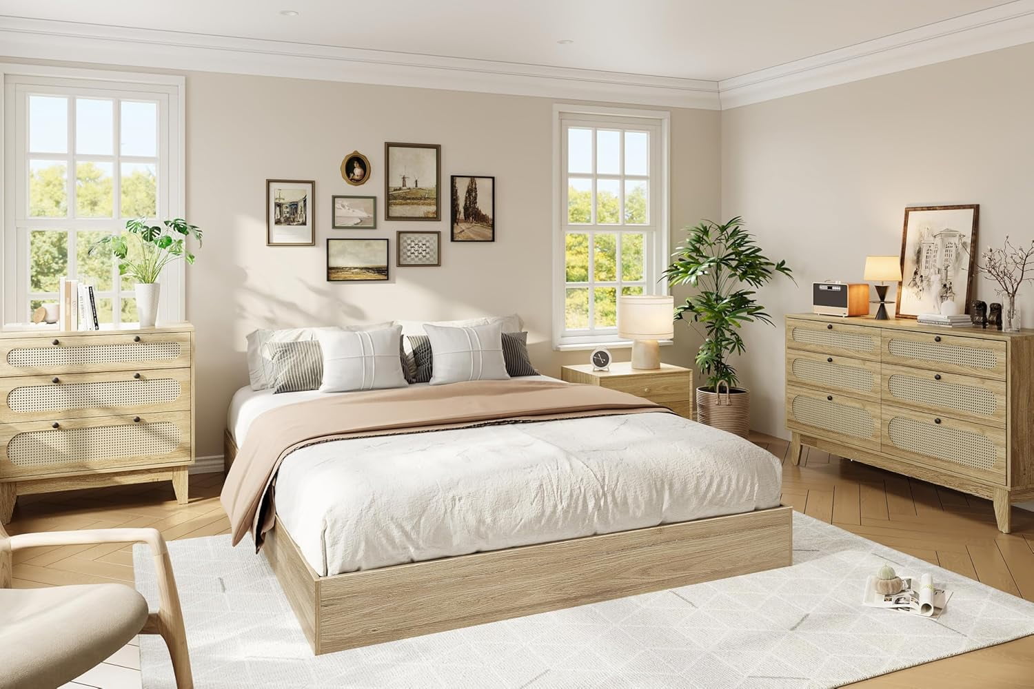 GAOMON 41 Inch Twin XL Wood Platform Bed Frame,Wooden Bed Frame Without Headboard, Wood Slat Support, No Noise , No Box Spring Needed,Easy Assembly, Natural
