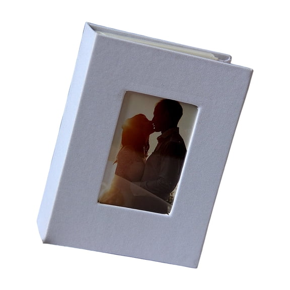 Small Photo Album 4x6 Picture Album Linen Cover Minis Photo Book,50 Page Holds 100 Pictures for Anniversaries Vacations