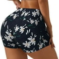 thumbnail image 2 of Naloa Lilies Flowers Biker Shorts for Women Seamless Scrunch Short Women’s Yoga Shorts for Gym Running Sport Shorts - XX-Large, 2 of 9