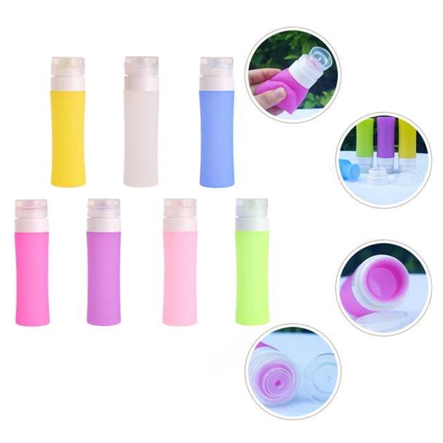 COSMOBETTY Recipientes De Silicona Para Resistentes Y Recargables Para Viajes Color