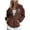 Coffee, variant on Blank Zip Up Hoodie Women's Oversized Dual Pocket Plain Layering Jacket 1PC S-XXXL Plus Size Friendly