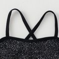 thumbnail image 4 of ITSAME Girls Ballet Dance Dress, Puffy Tulle Leotards Spaghetti Strap Kids Fashion Shiny Ballet Tutu Dress Black 5-6T, 4 of 6