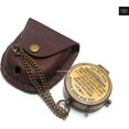 thumbnail image 3 of NauticalMart Brass Compass Gift to My Son Compass with chain and Leather Storage Case, 3 of 7