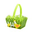 thumbnail image 3 of Cesta de Pascua con asa para niños, de tela no tejida, ideal para decorar fiestas de Pascua. gallina amarilla, 3 of 9