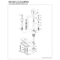 thumbnail image 4 of Kingston Brass KS1493PKX Duchess Double-Handle Vessel Bathroom Faucet, Antique Brass, 4 of 5