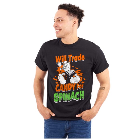 Halloween Popeye Candy For Spinach Men's Graphic T Shirt Tees Brisco Brands S