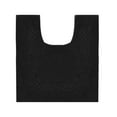 thumbnail image 5 of Home Weavers 100% Cotton Contour Rug Toilet Mat, Soft & Absorbent Bathroom Contour Mat, Washable Bath Contour Rug, 20"x20", Black, 5 of 10
