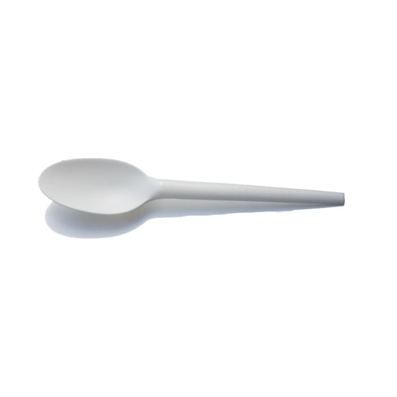Kitch 24/7 Compostable Plastic White Spoons, 6 inch -- 1000 per case