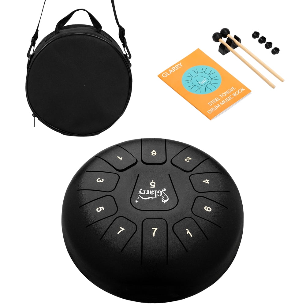 Veryke 10 Inches 11-tone Steel Tongue Drum Stainless Steel Handpan Drum