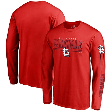 Front Adult Baseball - St. Louis Cardinals Fanatics Branded Front Line Long Sleeve T-Shirt - Red