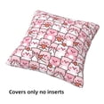 thumbnail image 3 of Throw Pillow Covers, Pink Cute Pig Love Soft Square Pillow Cases with Invisible Zipper for Couch Bed Sofa, Farmhouse Fall Home Decor 20"x20", 3 of 7