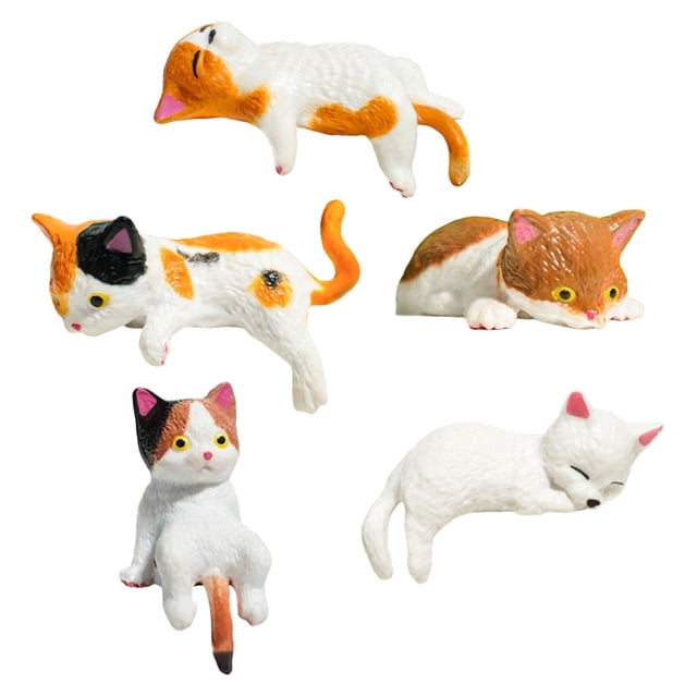 Mini gatos para decorar el interior del coche, ideal para portátiles, televisores y monitores. estilo B
