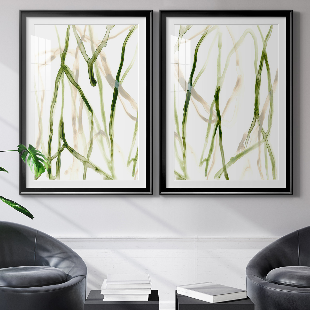 Wexford Home Runnel VII Premium Framed Print, 18.5" x 24.5" - Ready to Hang, Black (Set of 2)