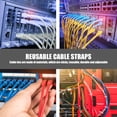thumbnail image 3 of FRCOLOR 80 Pcs Tie Adjustable Cable Management Straps Travel, 3 of 8