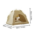 thumbnail image 2 of All-Season Covered Cat Bed, Cozy Pet Tent Cave with Soft Cushion for Indoor Cats, Washable Enclosed Sleeping House, 2 of 5